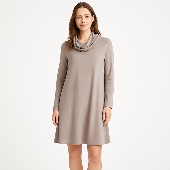purejill Dresses & Skirts - Pure Jill Pima Cotton Cowl Neck Dress – MP Soft Cocoa
